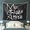Mrs Green Apple Tapestry Wall Hanging - Hand-Patterned Horizontal Peel Skin Fabric Suitable for Living Room, Bedroom, Office Decor | Plug-Free Easy In