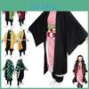 Traje de Cosplay Slayer Kimetsu No Yaiba Kamado Nezuko Com Acabamento Exquisito E Tecido Respirável**