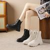 Martin boots women's British style 2025 new autumn and winter shoes platform boots short boots snow cotton shoes explosion velvet