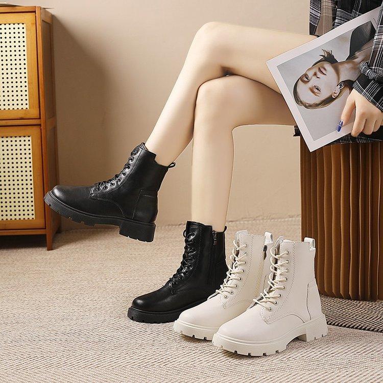 Martin boots women's British style 2025 new autumn and winter shoes platform boots short boots snow cotton shoes explosion velvet