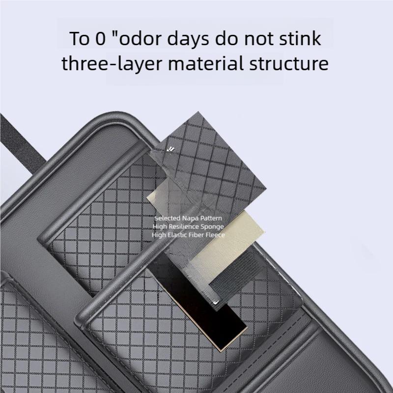 Quilted Car Seat Back Organizer Storage Bag High Capacity Multi Pocket Tissue Box Holder Automotive System