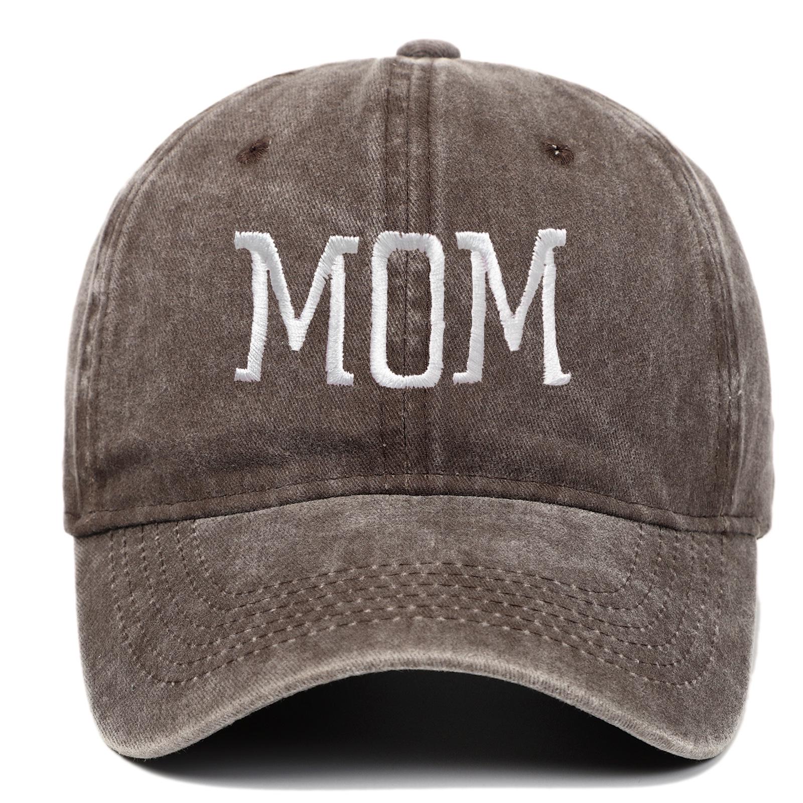 Pure Soft Cotton Embroidered Dad & Mom Baseball Cap - Washed Duckbill Hip Hop Hat Adjustable
