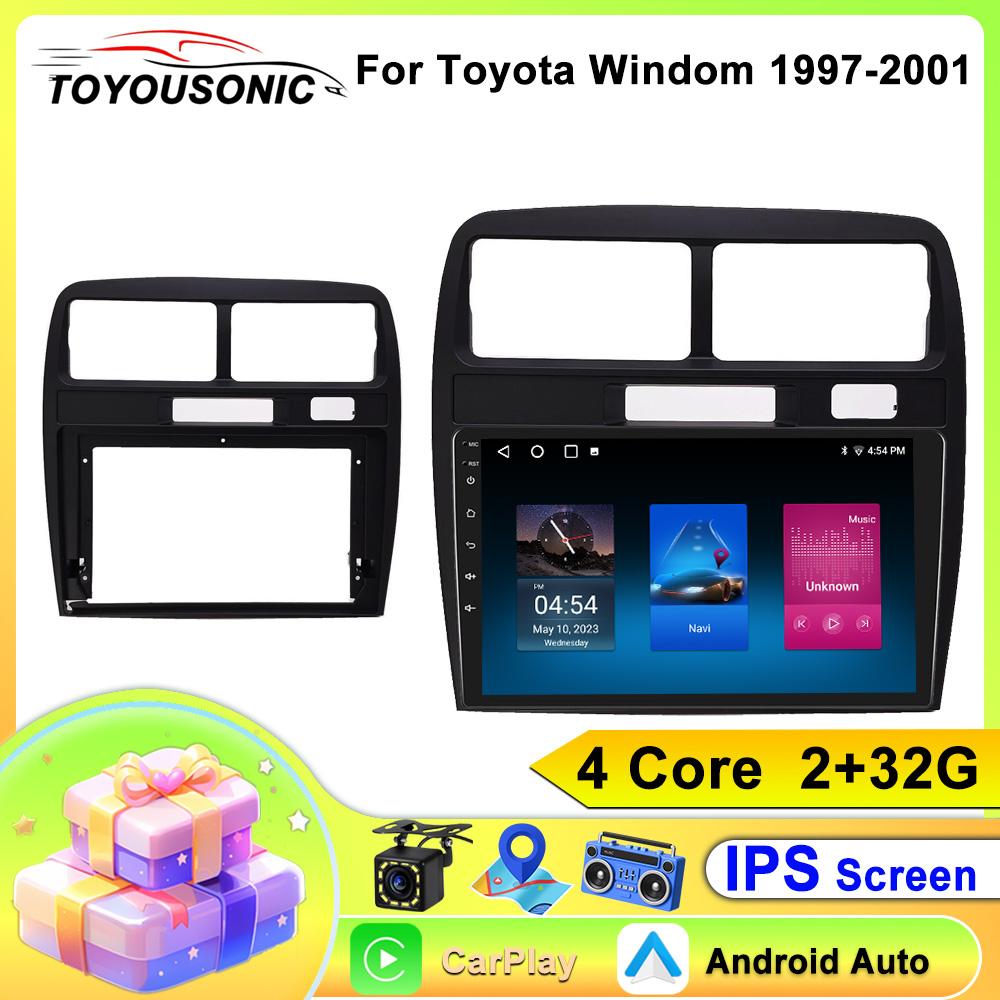 

Автомобильное радио TOYOUSONIC для Toyota Windom 1997-2001, универсальный мультимедийный проигрыватель, 8 ядер, Carplay, Android Auto, 4G, стерео, 2 Din, Android, головное устройство