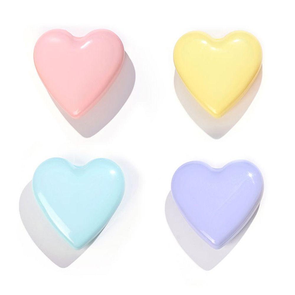Candy Color Heart Hair Comb with Mirror Mini Anti-static Folding Airbag Comb Air Cushion Comb Hairdressing Massage Comb