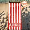 Personalized Striped Beach Towel Custom Name/Logo Microfiber Towel Thin Quick Dry Absorbent For Beach Swimming Yoga Bath Sports