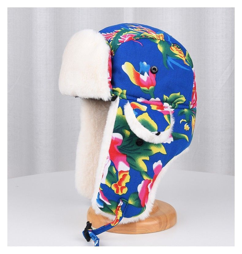Thunderhead Cap Men's Fall and Winter Warm Cotton Cap Children's Mask Cap Plush Ear Protection Cycling Cap Europe and The United States