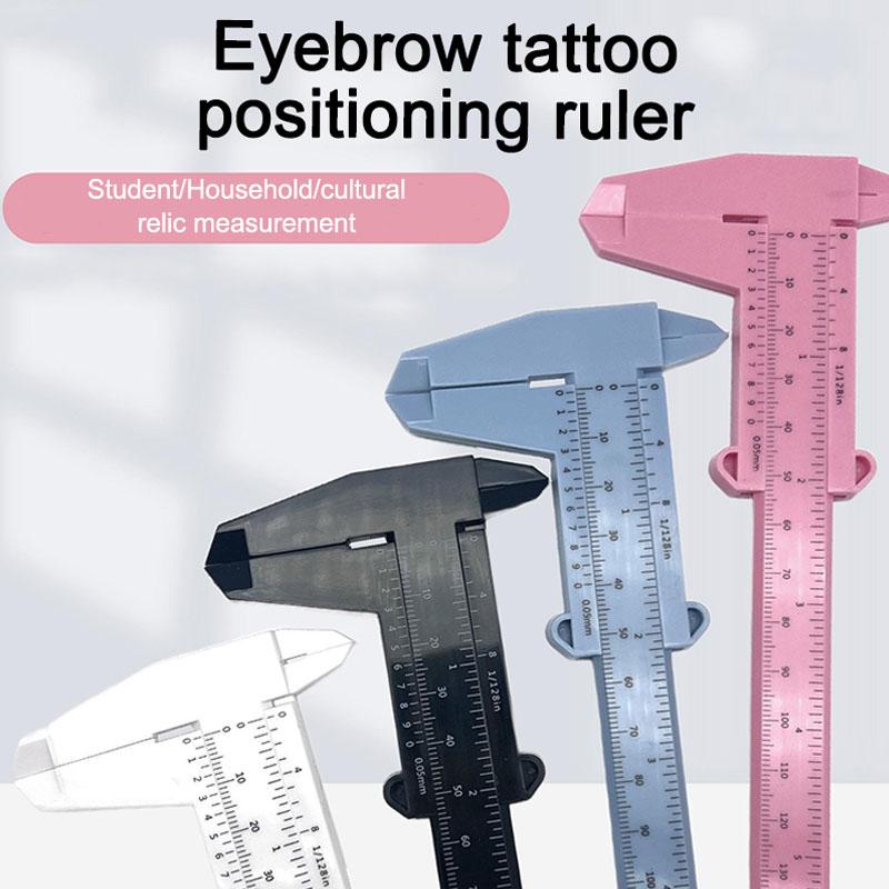 Portable 80mm Plastic Eyebrow Measuring TattooPermanent Makeup Measurement Microblading Caliper Ruler Tools WSPJ01