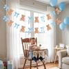 2 Layer Bear Baby Shower Decorations Gender Reveal PartyBanner  for Dessert Table Party Back