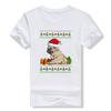 Cute Pug Christmas Costume Santa Hat Ugly Tree Dog Santa Xmas Classic T-Shirt Gifts Animal Printed Basics Graphic Tee Y2k Tops