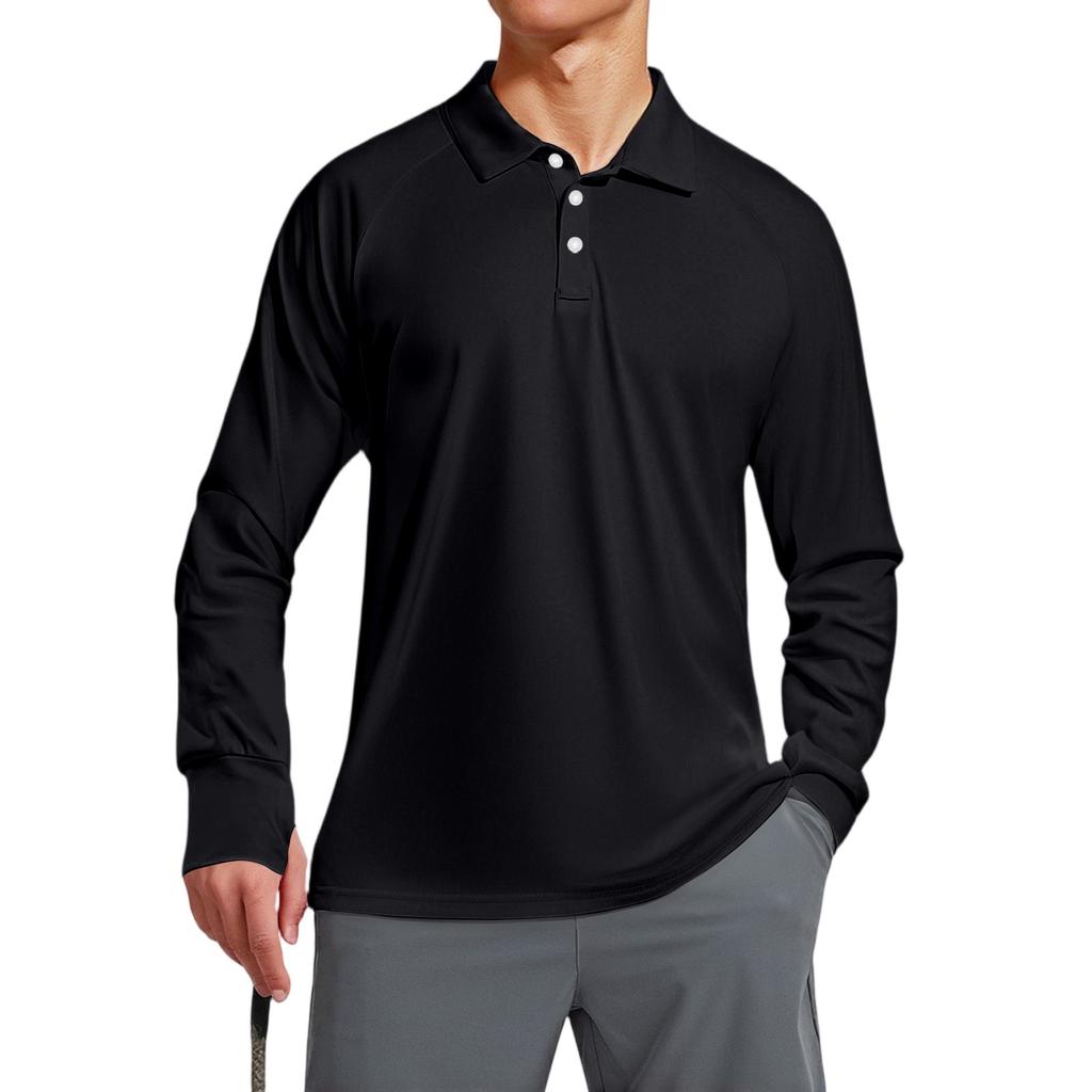 Men's Raglan Long Sleeve Golf Shirt UPF 50+ Lightweight Shirt