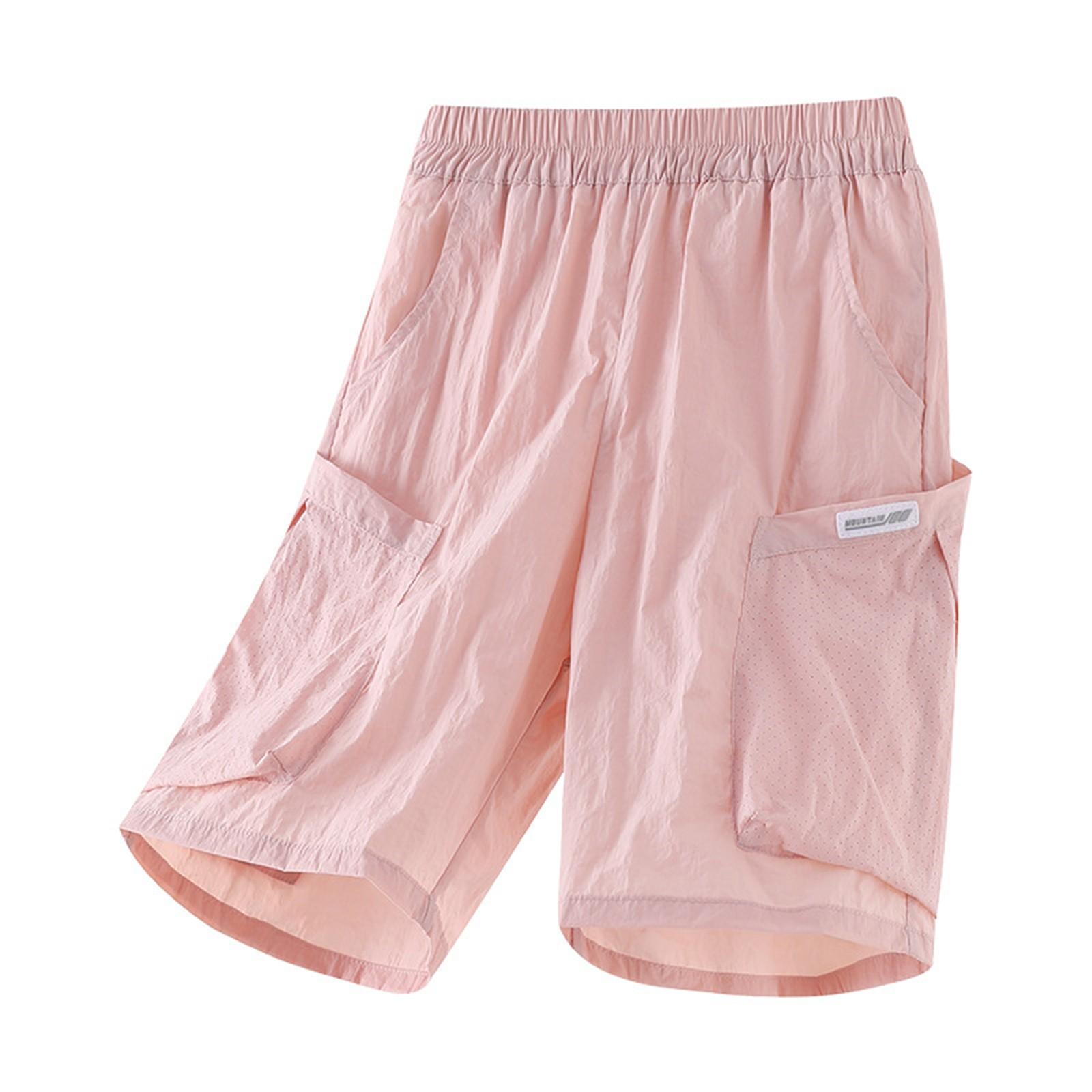 

Летние детские комбинезоны для спорта на открытом воздухе для мальчиков и девочек, тонкие брюки-пятиминутки, свободные брюки 160