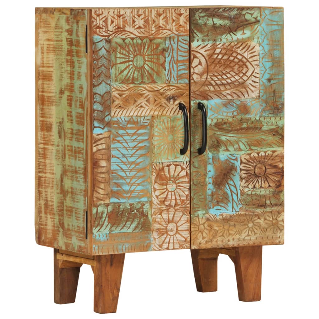 Sideboard Hand Carved 55 x 30 x 75 cm Solid Reclaimed Wood