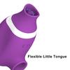 Sucking Licking Vibrator 2 in 1 Tongue Licking Clitoris Nipples Sucker Massager for Women Vacuum Stimulator Sex Toys Adult Goods