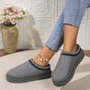 Snow Boots Women's New Winter Velvet Thick Sole Heightened Bag Head Large Size Velvet Thickened Cotton Shoes
