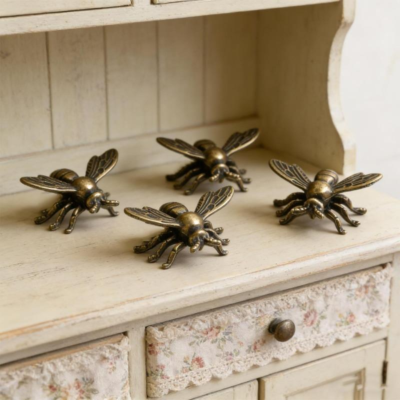 10-1 Stück Legierung Biene Insekt Honigbiene Figuren Miniaturen Handwerk Sammlung Schreibtisch Kleine Ornamente Heimdekorationen Zubehör