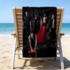 Ultra-Soft Beach Towel with Vampire Diaries Theme,Ideal for Pool - Camping, Diving - Perfect Travel Essential, Vibrant Beach Towel.