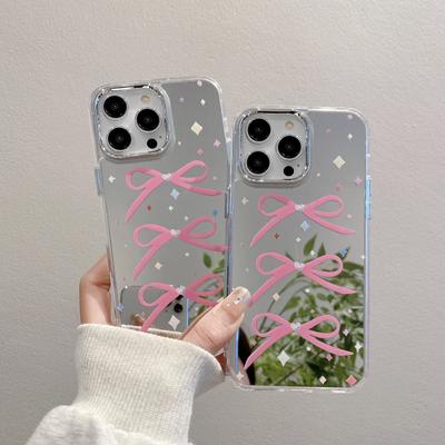 Drei Schleifen Geeignet für Apple 16PROMAX Handyhülle Acrylspiegel IPhone 15 Schutzhülle 14xr