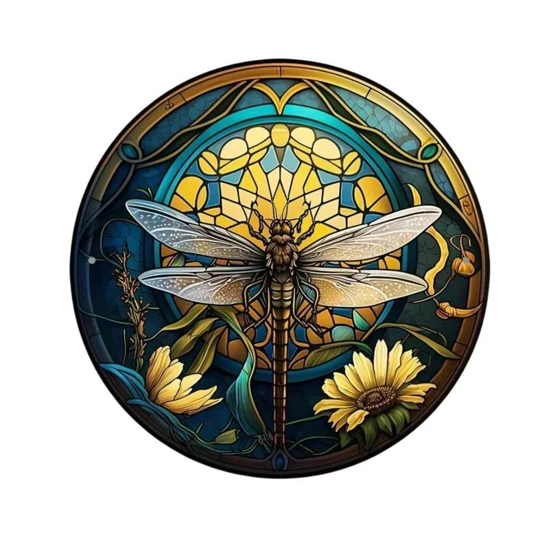 Vintage Botanical Dragonfly  Bee Themed Metal Tin Sign HighDefinition Metal Tin Sign  D Flat Products Design with Enhanced D 20x20cm(8x8inch)