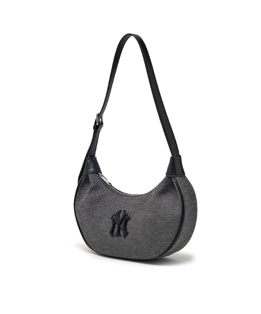 Mlb Basic Canvas Hobo Bag Ny (Black)