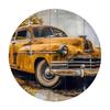 Old Style Trucks Theme Round Metal Aluminum Sign Art Desktop Decorative Plates for Bar Garage Club Yard Home Office Wall Decor