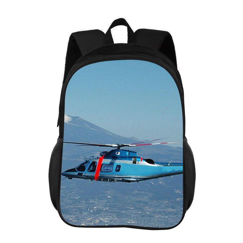 Helikopter Hátizsák Divatos Mechanikus Repülő 3D Nyomtatott Új Nagy Kapacitású Egyetemi Fiúk és Lányok Legjobb Születésnapi Ajándékok Iskolába