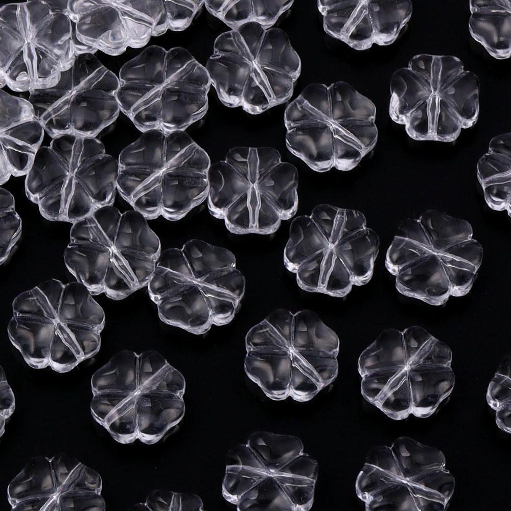 50pcs/lot 10mm Colorful Four-leaf Clover Shape Lampwork Beads For Jewelry Making Loose Spacer Glass Beads DIY Bracelet Earrings