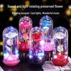 Crystal Glass Rose: Luminous Preserved Flower Music Ornament for Valentine's Day