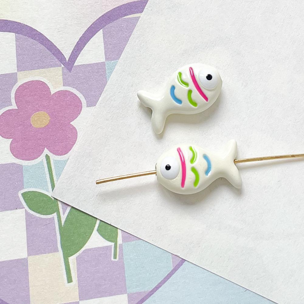 10pcs Cartoon Mini Fish Beads Handmade Craft Jewelry Making Material DIY Accessories