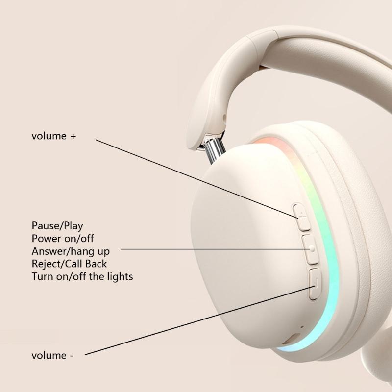 Bluetooth-compatible Headphones Wireless Bluetooth-compatible Foldable Headphones Over Ear for Travel Cellphone PC
