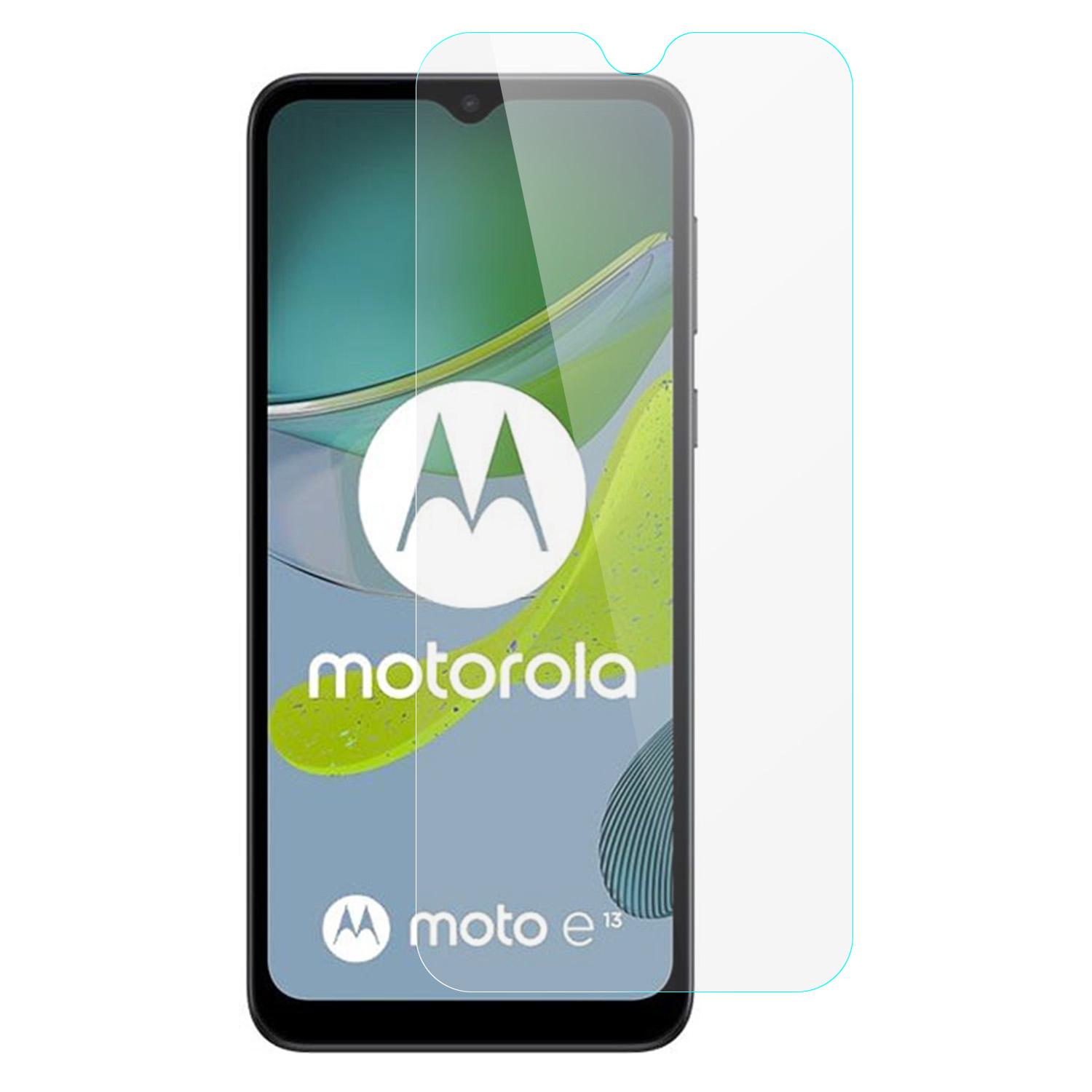 

AMORUS For Motorola Moto E13 4G High Aluminum-silicon Glass Screen Protector 2.5D Arc Edge Anti-explosion Film Type A
