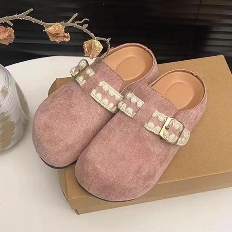 Fashion Spring Platform Women Slippers Flats Mules Shoes Slingback Casual Walking Shoes 2025 New Trend Casual Dress Women’s Zapatillas