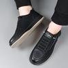 Autumn & Winter Men's Korean Style Genuine Leather Slip-On Sneakers - Breathable, Non-Slip, Versatile Casual Shoes