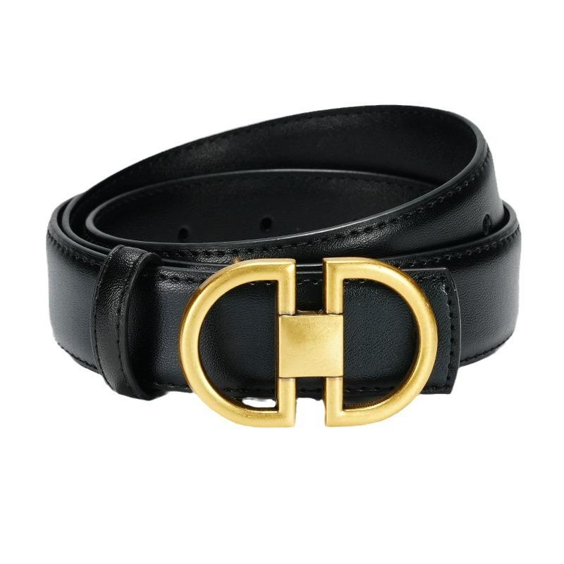 Women's Belt Dress Smooth Buckle Women's Belt Women's Decorative Trousers Versatile Thin Belt Skirt Strap