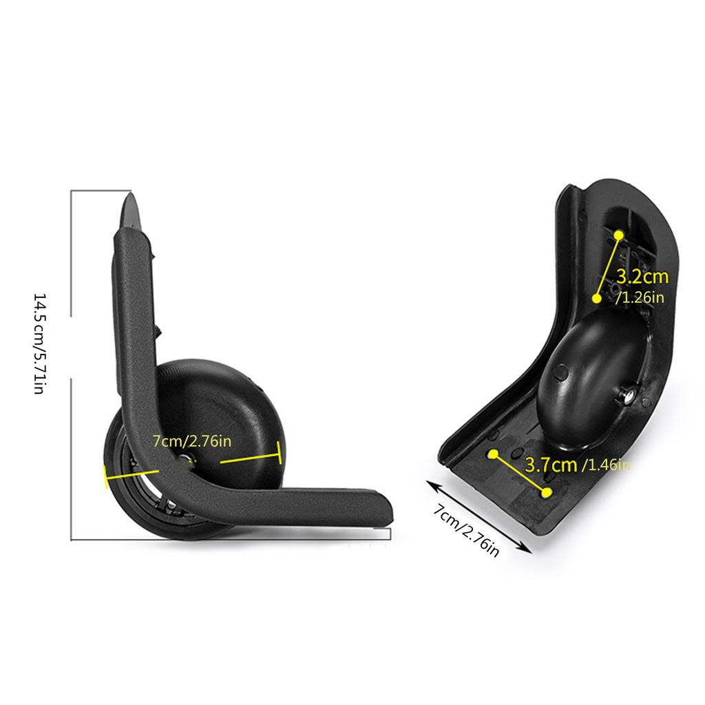 1 Pair Luggages Replacement Wheel Repair Practical Suitcases Direction Wheel Accessories Smooth Travel Experience