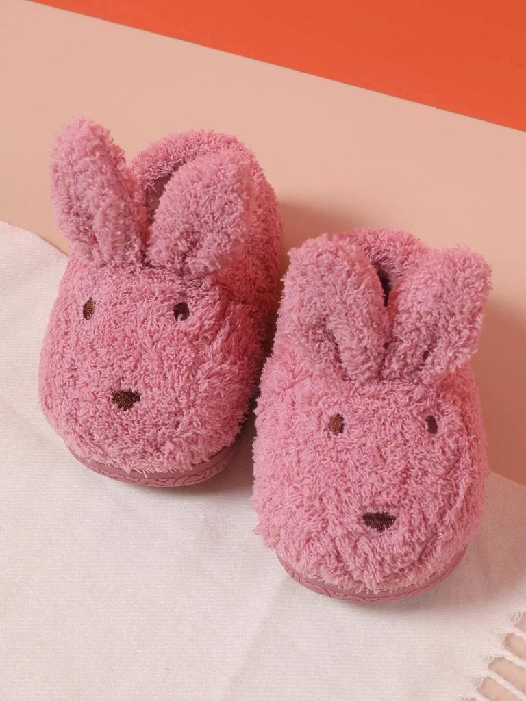 Winter room [Misia Luxury] shoes, shoes, slippers, rabbit, kids, girls, children, fluffy, pink, EUR23-24
