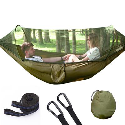 Automatic Quick-Open Camping Hammock with Mosquito Net - Nylon Fabric, Single/Double