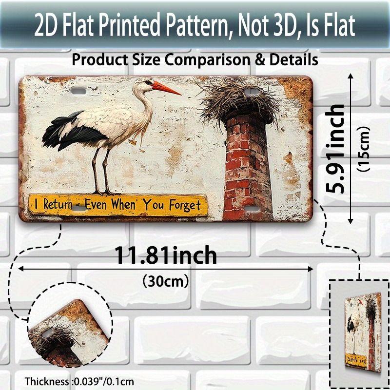 Car License Plate Metal Wall Decor 15x30cm