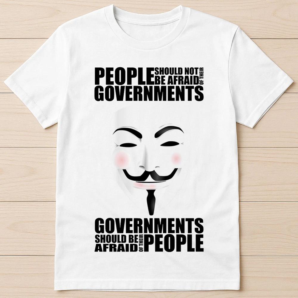V For Vendetta T Shirt Anonymous Mask GovernUnisext Funny Gift Tee T Shirt 159 S