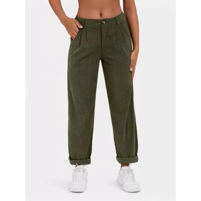 Damen Cordhose mit hohem Bund und geradem Bein - Herbst 2025 Kollektion