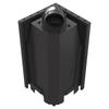 Steel fireplace KRATKI MBN right 8 kW Ø 200 black thermotec