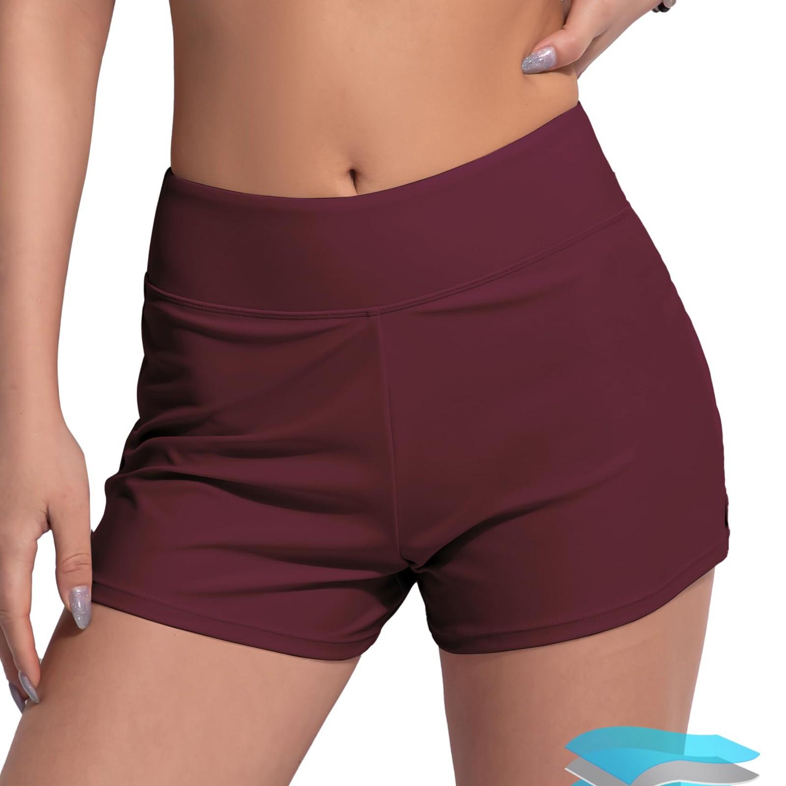

Женские эластичные брюки для йоги и фитнеса, пляжные брюки для плавания, плоские угловые менструальные физиологические брюки XL винный