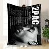 "2Pac: Die größten Hits Kollektion" Flanell-Kuscheldecke für Sofa, Bett, Reisen, Camping, Büro, Couch, Stuhl und Bett Geschenk für Chr