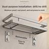 Bathroom Wall Mount Storage Rack With Steel Surface For Household Organization
