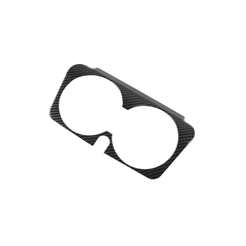 ABS Carbon Fiber Middle Console Water Cup Frame Trim For Mercedes-Benz GLC 16-21