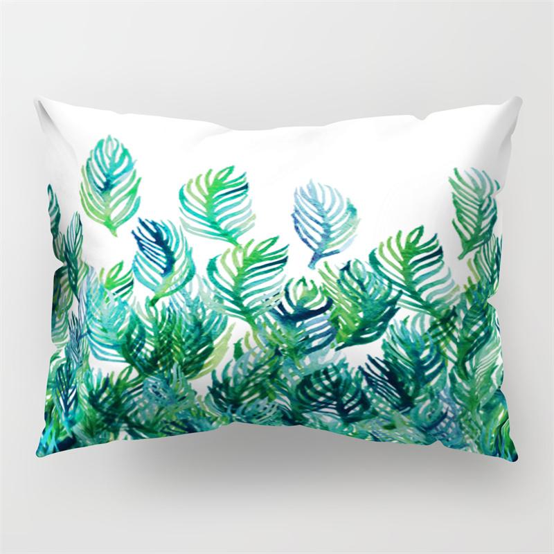 30x50cm Tropical Plant Polyester Pillow Cases Sofa Chair Living Room Home Decoration Green Leaves Plant Sunflower Pillowcase