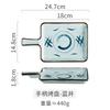 Japanese ceramic plate with handle square cheese baked rice plate Household oven baking plate Western restaurant cutlery