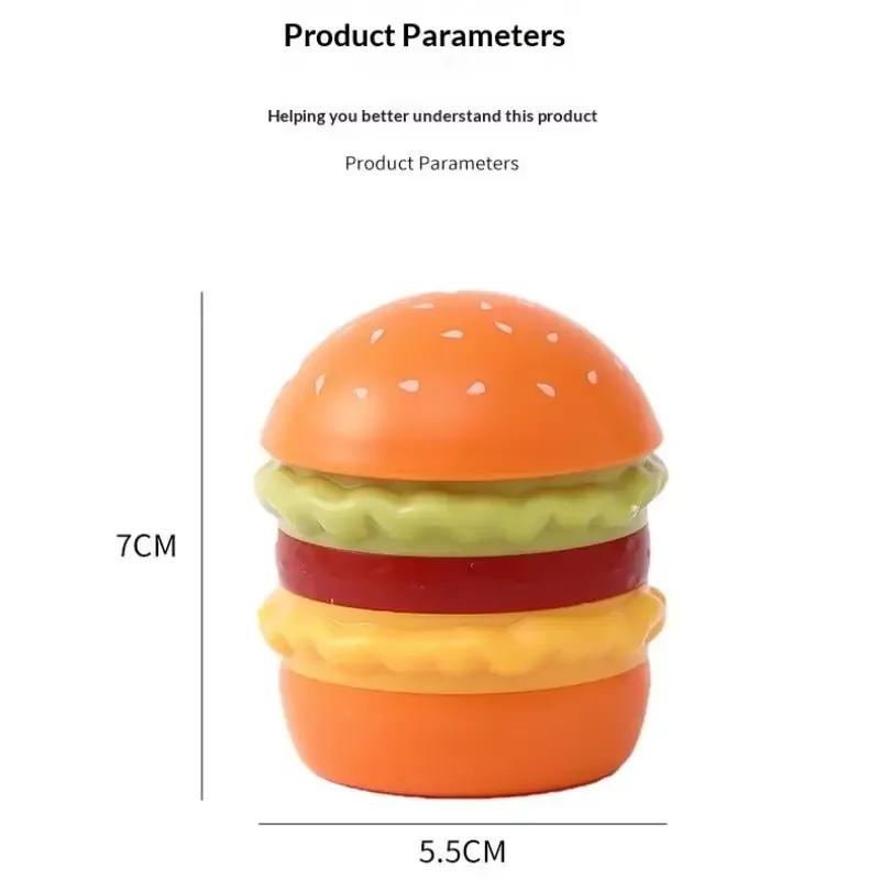 1/2pc Hamburger Toothpick Holder Cotton Swab Jar ABS Toothpick Can Storage Decoration Ornament Gifts Cute Home Desktop Organizer