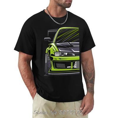 S14 Car TShirt Baggy Shirts Customs Vintage Cotton Fitness Tshirt Oversized Unisex T Shirt Fitness Tees Graphic Tops