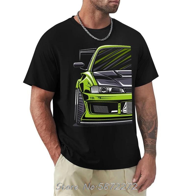

S14 Car TShirt Baggy Shirts Customs Vintage Cotton Fitness Tshirt Oversized Unisex T Shirt Fitness Tees Graphic Tops S