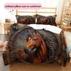 1PC Horse Bedding Quilt Set Quilt Cover Pillowcase Home Decoration Birthday Gift (1 * duvet cover + 2 * pillowcase, without core)